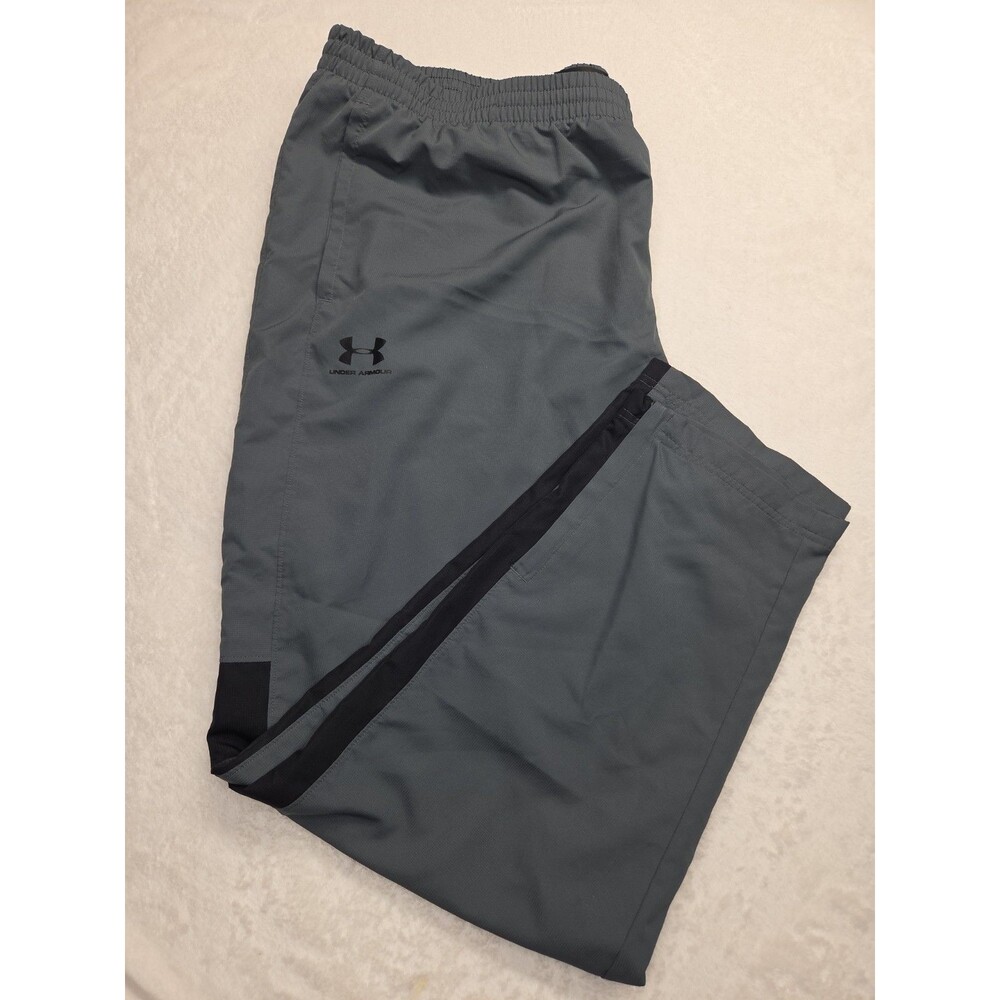 Under Armour Men's Gray Track Pants 3XL Big & Tall Loose Fit Drawstring